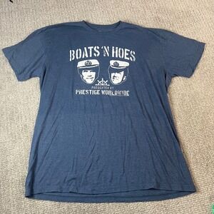 Step Brothers Movie Boats n Hoes Blue Graphic Print T-Shirt ADULT 2XL (0044)